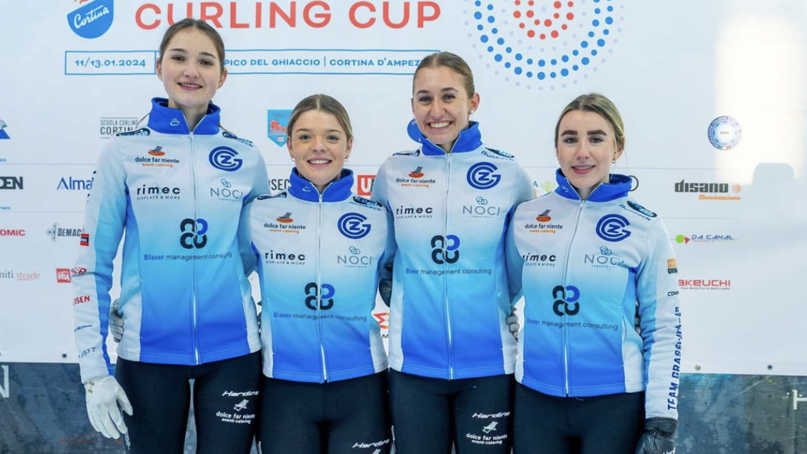 Team GC am Cortina Curling Cup im Einsatz